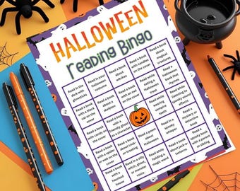 Halloween Reading Bingo – Printable Halloween Kids Activity | Fun Fall Literacy Game | Spooky Read-Aloud Challenge