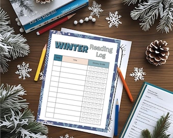 Registro di lettura invernale per bambini: tracciamento del pupazzo di neve, attività di alfabetizzazione stampabile (download PDF)