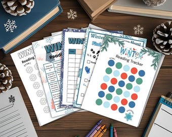 Pacchetto di attività di lettura invernale: Tracker, Bingo, Registro e Caccia al tesoro (download PDF)