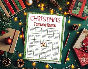 Bingo di lettura natalizia / Gioco di lettura natalizia stampabile per bambini