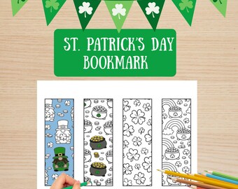 St. Patrick's Day Bookmarks For Kids | Instant Download PDF