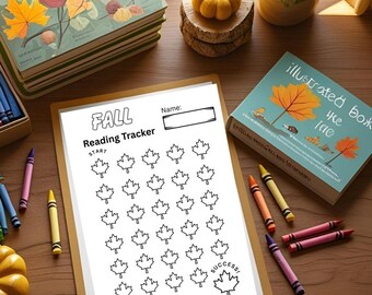 Tracker di lettura autunnale per bambini: sfida di alfabetizzazione autunnale stampabile (download PDF)