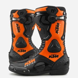 KTM Duke Svarta Orange Motorcykel Läderracerstövlar Motorcykelstövlar | Present till honom