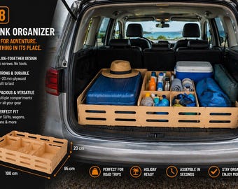 5 Modular Plywood Trunk Organizer Bundle | 5 Car Storage Boxes SVG DXF Plans
