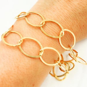 14K Gold Filled Flat Oval Cable Chain – Link Chain by the Foot, Dainty Wholesale for Permanent Jewelry, Trending Chains by Foot. 674FGF