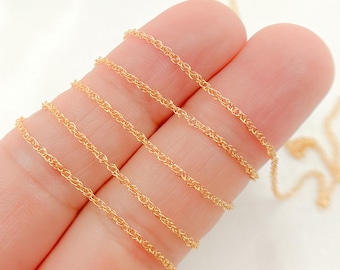14k Gold Filled Rope Chain, DIY Jewelry, Sold by Foot. 07RGF