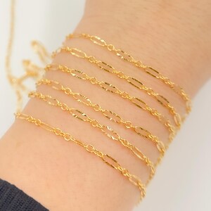 14K Gold‑Filled Textured Marina Link Chain • Marina Style • Unfinished Chain by the Foot • Permanent Jewelry Supply. 193SBGF