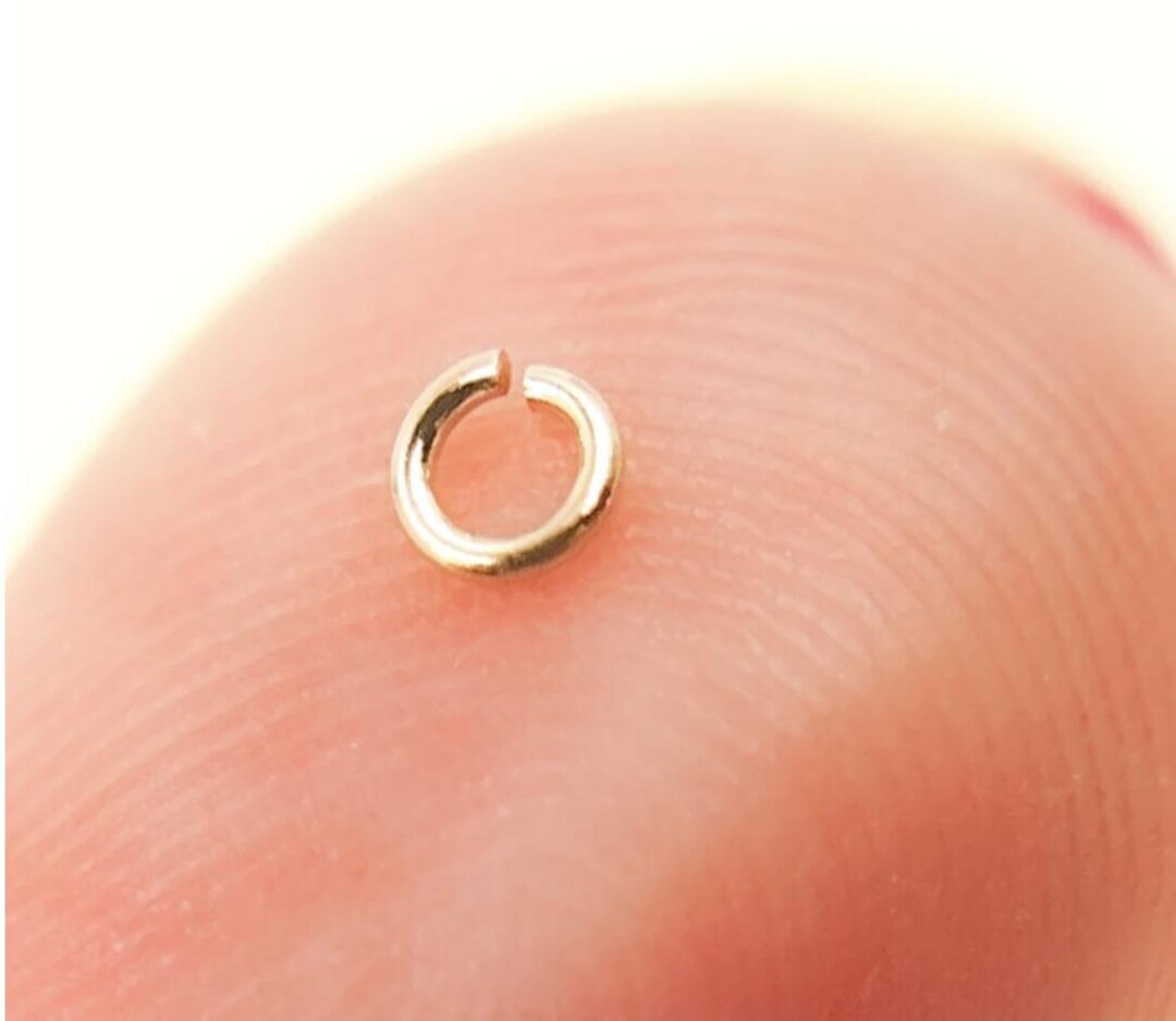 14K Solid Yellow Gold Open Jump Ring, 3mm 26 Gauge, Jewelry Supply