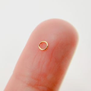 14K Gold Filled Open Jump Ring, 3mm Gauge 24, Permanent Jewelry Findings. MFT050DE3GF