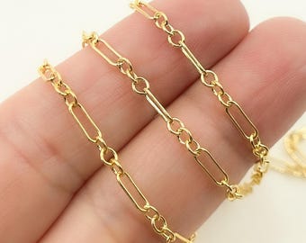 14K Gold Filled Long & Short Link Chain – DIY Jewelry Supply. 193GF