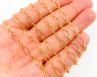 14K Gold Filled Long & Short Link Chain – DIY Jewelry Supply. 738GF