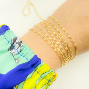 14K Gold‑Filled Textured Marina Link Chain • Marina Style • Unfinished Chain by the Foot • Permanent Jewelry Supply. V186GF
