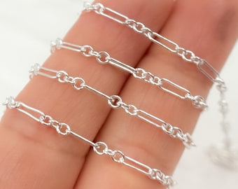 925 Sterling Silver Long and Short Chain for Jewelry Making. 193SS
