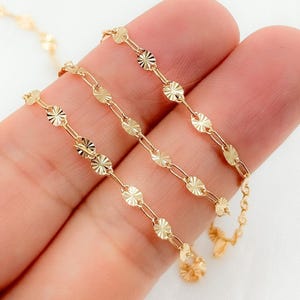 14K Gold‑Filled Textured Marina Link Chain • Marina Style • Unfinished Chain by the Foot • Permanent Jewelry Supply. V170GF