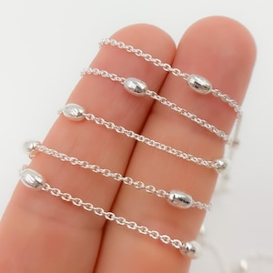 925 Sterling Silber Satelliten Kette, Silber Kette am Fuß, Sterling Silber Ketten, Permanent Schmuck, Trending Ketten. 1472.1SS