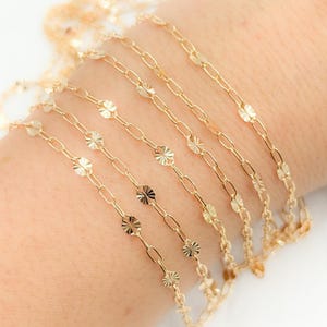 14K Gold‑Filled Textured Marina Link Chain • Marina Style • Unfinished Chain by the Foot • Permanent Jewelry Supply. V221GF