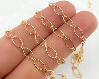 14K Gold-Filled Long and Short Link Chain - DIY Jewelry Supply. 790GF