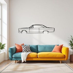 Car Silhouette Metal Wall Art, Unique Car Lover Gift, Garage Decor For Him, Automotive Enthusiast Gift, Car Decor For Men, Christmas Gift