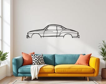 1968 Classic Metal Car Wall Art: Modern Automotive Decor