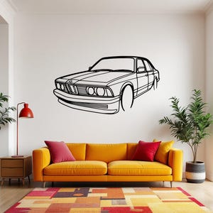 Car Silhouette Metal Wall Art, Unique Car Lover Gift, Garage Decor For Him, Automotive Enthusiast Gift, Car Decor For Men, Christmas Gift