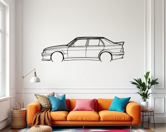 Alfa 75 Evoluzione Detailed  Wall Art, Metal Car Wall Decor, Gift For Car Lovers, Car Gift For Him, Car Guy Gift