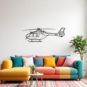 H135 Juno HT1 Metal Aircraft Wall Art, Pilot Gift, Aviation Gift Airplane Wall Art, Aviation Decor, Metal Wall Art,