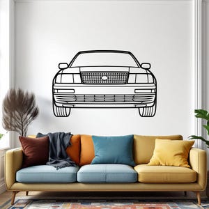 LS 400 Front Garage Auto Room Wall Art For Car Fans, Metal Silhouette Gift Idea, Auto Enthusiast, Driveway Wall Art, Fast Car Decor