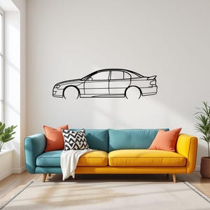 Metal Car Wall Art, Car Guy Gift, Car Sign, Automotive Wall Decor, Racing Car Art, Large Car Decor, Car Gift for Him