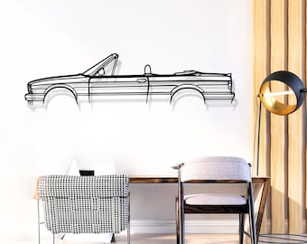 Metalen auto kunst aan de muur, cadeau automan, autobord, automuurdecoratie, racewagenkunst, grote autodecor, autocadeau voor hem