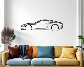 Aston DB11 2018 Detailed Car Silhouette Wall Art, Metal Car Wall Decor, Gift For Car Lovers, Car Gift For Him, Car Guy Gift