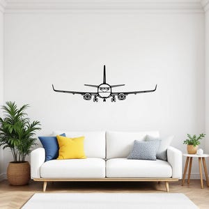 737 800NG Front Metal Aircraft Wall Art, Pilot Gift, Aviation Gift Airplane Wall Art, Aviation Decor, Metal Wall Art,