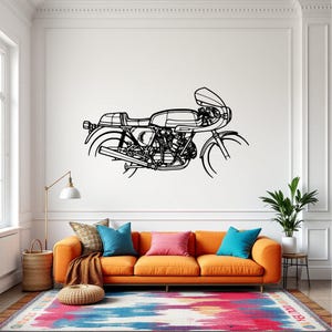 Metal Motorcycle Wall Decor - Perfect Gift for Motorcycle Enthusiasts, Unique and Durable Design for Home or Garage Decoration
