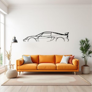 Metal Car Decor Wall Art- Unique Valentine&#39;s Day Gift for Car Lovers - Modern Automotive Decor for Him , Garage or Office Gift