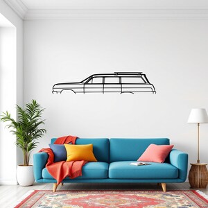 Impala Wagon 1964 Classic Car Silhouette Wall Art, Metal Car Wall Decor, Gift For Car Lovers, Car Gift For Him, Car Guy Gift
