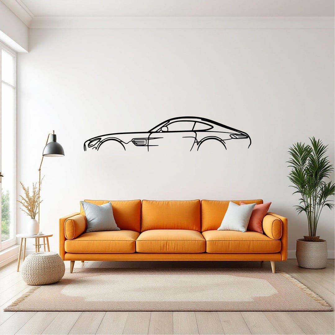 AMG GT 2018 Car Wall Art, Metal Car Wall Decor, Gift for Car Lovers ...