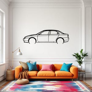 Art mural voiture en métal, cadeau voiture, plaque de voiture, décoration murale automobile, art voiture de course, décoration grande voiture, cadeau voiture pour lui