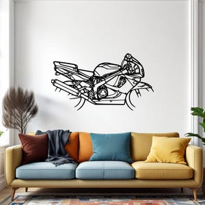 Metal Motorcycle Wall Decor - Perfect Gift for Motorcycle Enthusiasts, Unique and Durable Design for Home or Garage Decoration