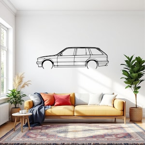 E30 Wagon Detailed Car Silhouette Wall Art, Metal Car Wall Decor, Gift For Car Lovers, Car Gift For Him, Car Guy Gift