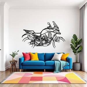 Metal Motorcycle Wall Decor - Perfect Gift for Motorcycle Enthusiasts, Unique and Durable Design for Home or Garage Decoration