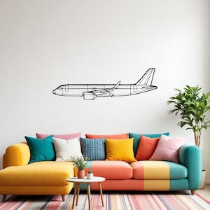Airbus A320 neo side Aircraft Wall Art, Pilot Gift, Aviation Gift Airplane Wall Art, Aviation Decor, Metal Wall Art,