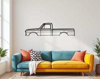 C10 1968 Auto Muurdecoratie, Metalen Auto Muurdecoratie, Cadeau voor Autoliefhebbers, Autocadeau voor Hem, Cadeau voor de Autofanaat