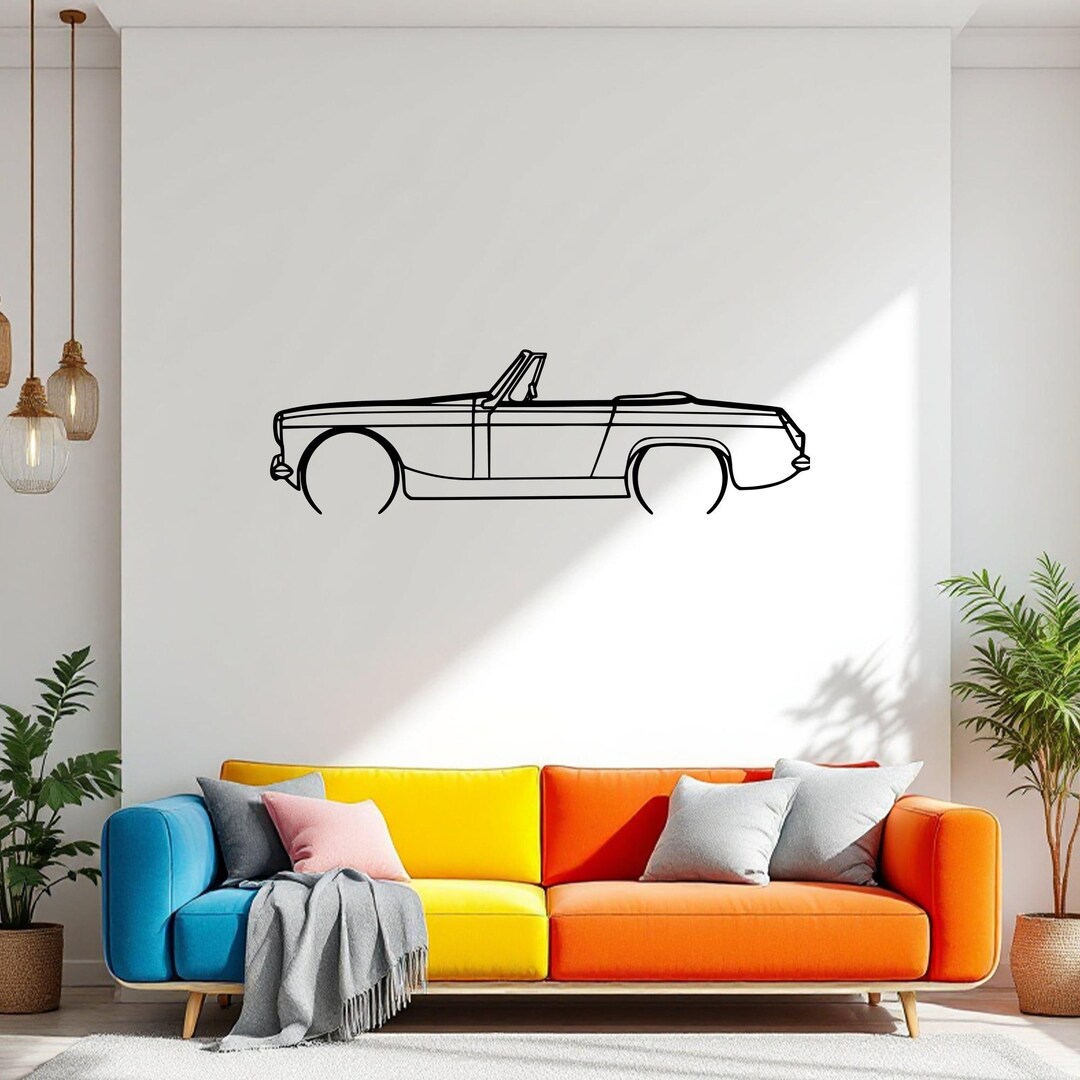 Photo inspiration: Free Dwarf Metal Art Hanging Wall Reference: Midget 1966 Detailed Car Silhouette Wall Art Metal Car Wall