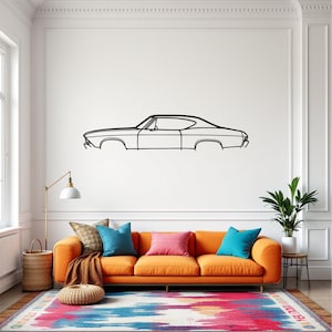 Chevelle 1968 Classic Car  Wall Art, Metal Car Wall Decor, Gift For Car Lovers, Car Gift For Him, Car Guy Gift