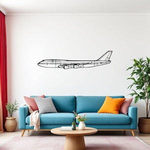 747-800 Metal Aircraft Wall Art, Pilot Gift, Aviation Gift Airplane Wall Art, Aviation Decor, Metal Wall Art,