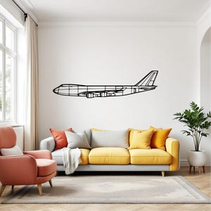 747-400F Metal Aircraft Wall Art, Pilot Gift, Aviation Gift Airplane Wall Art, Aviation Decor, Metal Wall Art,