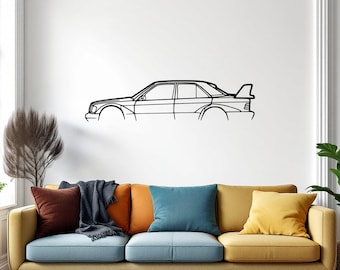 190E 1983 Sporty Garage Wall Art For Men, Metal Car , Gift For Enthusiast Room, Cool Driver Gift, Garage Gifts