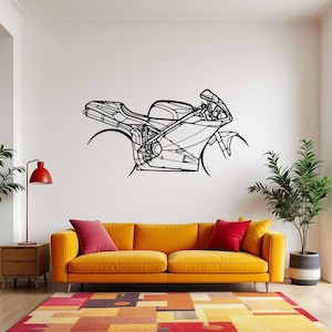 Metal Motorcycle Wall Decor - Perfect Gift for Motorcycle Enthusiasts, Unique and Durable Design for Home or Garage Decoration