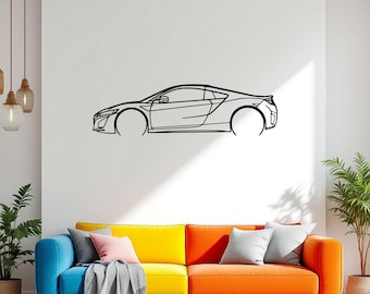 NSX Detailed Car Decor Wall Art, Metal Car Wall Decor, Gift For Car Lovers, Car Gift For Him, Car Guy Gift