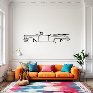 Car Silhouette Metal Wall Art, Unique Car Lover Gift, Garage Decor For Him, Automotive Enthusiast Gift, Car Decor For Men, Christmas Gift