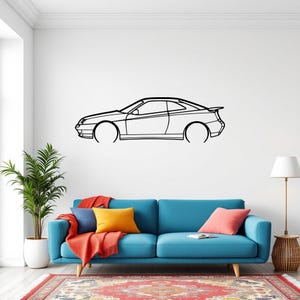 GTV 2001 Detailed Car Silhouette Wall Art, Metal Car Wall Decor, Gift For Car Lovers, Car Gift For Him, Car Guy Gift